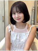 タンバルモリ/タッセルボブ/縮毛矯正/ラベンダーカラー/前髪