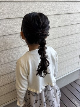 編み下ろしポニー