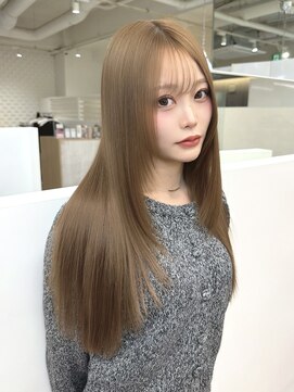 ブリーチなし/ベージュ/レイヤーカット