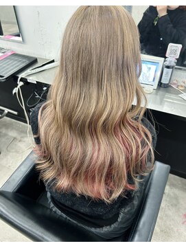 ヴィヒタ 川越 本川越(VIHTA.) ミルクティーベージュインナーピンクケアブリーチ川越本川越