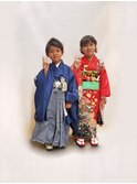 七五三×かわいい姉弟ヘアアレンジ