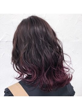 プライズ 表参道原宿店(prize) 韓国ヘアピンクパープルグラデーション