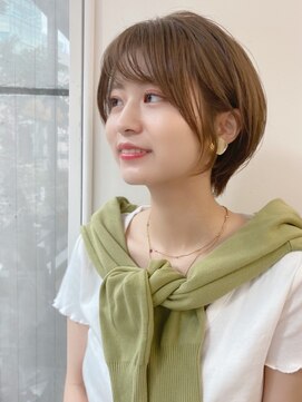 ハニーシブヤ(HONEY shibuya) 【HONEY渋谷】すっきり丸みショート×フォギーベージュ