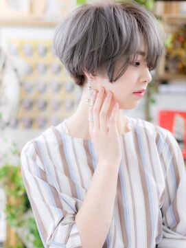 カバーヘア ブリス 戸田公園西口店(COVER HAIR bliss) ★外国人風ラベンダーアッシュくせ毛風ミニボブ10代20代30代★8