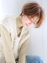 アイティー バイ アルバム 浦和店(IT by ALBUM) ショートボブ_アースカラーくびれヘアツートンカラー_28991