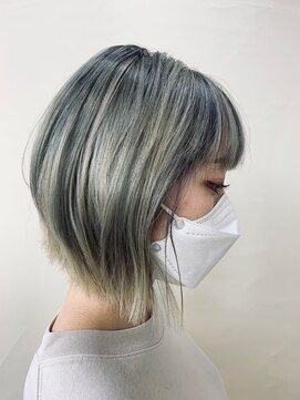 ビューティーサロン カワチ 中庄駅前店(Beauty Salon KAWACHI) 前下がりぱっつんボブ