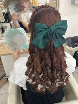 プティクローシェ バイ クオーレ(petite cloche by CUORE) 【量産型】あみかちゅハーフアップ