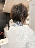 福山キャアリー小顔補正立体カットショートヘア ショートボブ
