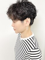 モリオフロムロンドン 原宿本店(morio from London)&nbsp;【morio原宿】黒髪ベリーショートクルクルパーマ