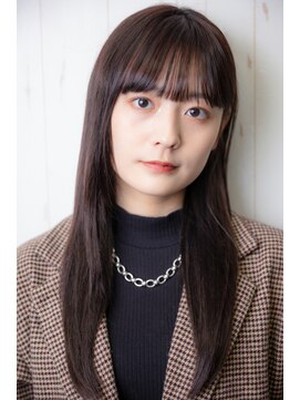 ヘアーズ ベリー 長居店(hairs BERRY) BERRYフルバングうる艶美髪シンプルストレートモカブラウン