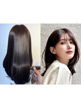 【酸性ストレートと髪質改善トリートメントで叶える艶髪、髪質改善ストレート】ダメージレスな縮毛矯正も◎