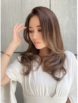 ディオ アンド ルーチェ(Dio&Luce) かきあげバング／レイヤー／グレージュ