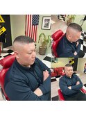 -80's American barber shop-