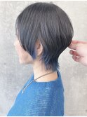 =マッシュウルフカットくびれショートウルフレイヤー30代40代