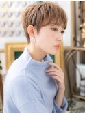 ■ハイライトカラー束感小顔刈り上げショート51-4北浦和20代30代