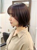 大人ショートボブ/レイヤーボブ/前髪あり/20代30代40代