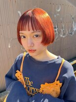 トゥコ(tuco) コンパクトボブ 前上がりボブ オレンジカラー 暖色カラー
