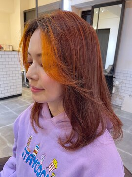 サロンドミルク 溝の口店(salon de MiLK) ＊フェイスフレーミングでオレンジ！あんま見ないから被らない！