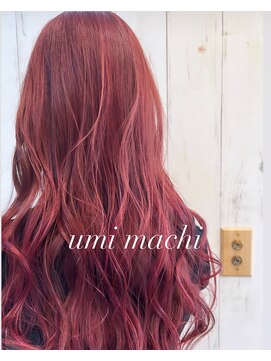 ウミマチ(umi machi) umi machi ブリーチレスレッドパープル　2022/8/13