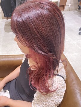 フレーム へアアンドトリートメント 天王寺北口店(FRAME) カシスピンクカラー×インナーカラー