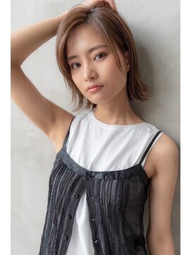 ケアリー 武蔵小杉(Carelly) 大人かわいい前髪セシルカットココアブラウンフリンジウェーブ