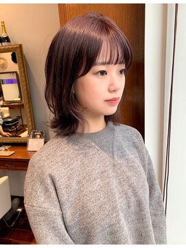 ビーハイブ 一番町店 アヴェダ(BEHIVE) くびれミディアムボブ