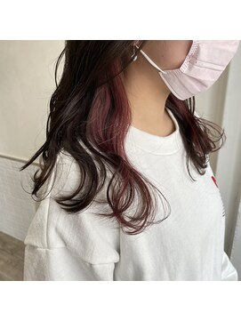 イオエ 岡本(ioe) イメチェン/フルバング/似合わせ/レッドブラウン/デジタルパーマ