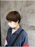 オレンジショートボブ