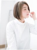 海浜幕張/髪質改善/ミルクティーアッシュ×ぶつ切りボブc