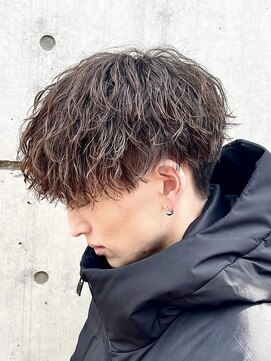 アソビ 表参道(ASOBI) ツイストスパイラルパーマ 刈り上げマッシュ