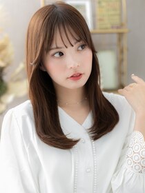 カバーヘア ブリス 戸田公園西口店(COVER HAIR bliss) ピンクブラウン艶カラーエアストレートa戸田公園20代30代40代