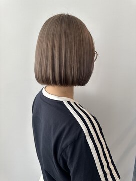 シェリッシュ ノース(Sheriche North) 大人気切りっぱなしボブ×ミルクティーベージュ【ブリーチ要否】