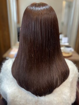 ミロア 薬院(miroa) ラベンダーベージュ　艶髪ロング　オーガニックカラー