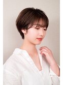 ショートボブ × ウエットスタイル
