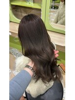 ノー バイ イオエ 西梅田(no. by ioe)&nbsp;ブリーチなしカラー/髪質改善/ミルクティーベージュ/小顔ヘア