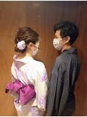 夏祭りヘアセット