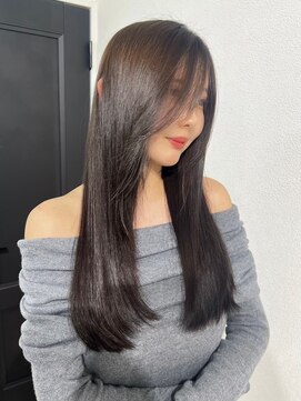 ビビバイベル(BiVi by BHEL) 三重桑名韓国レイヤーカット顔まわりレイヤーボブヘアグレージュ