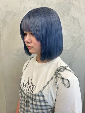 スリーバイベルベット(THREE...by velvet) ハイトーンボブ/顔周りレイヤー◎【福岡/博多/美容室】