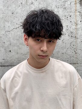 フィフス 原宿(fifth) 原宿ツイストスパイラルパーマメンズカットラウンドマッシュ30代