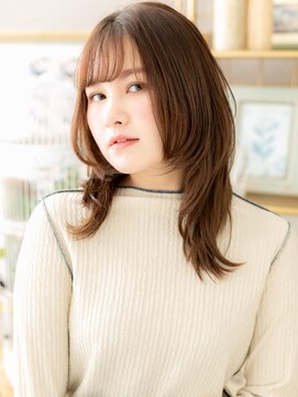 カバーヘアアンドスパ ブリス 浦和(COVER HAIR&SPA bliss) 前髪パーマレイヤーカットミディアムウルフc7浦和20代30代40代