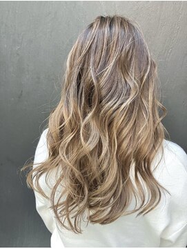 コトナ(kotona) バレイヤージュカラーハイライトミルクティーベージュ10代20代