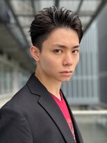 ガーデンヨコハマエスト(GARDEN YOKOHAMA est)&nbsp;オールバック　黒髪　ニュアンスパーマ　短髪