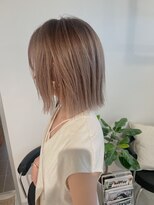  fit stand 千葉/ショートボブ/カット/パーマ/ダブルカラー/トリートメント/縮毛矯正&nbsp;イメチェン/ピンクベージュ/アンブレラカラー[千葉]