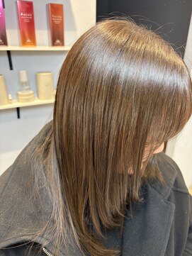 ベルベットヘア 千早店(Velvet hair) プレミアム髪質改善カラー×オリーブグレージュ【能都佳代子】