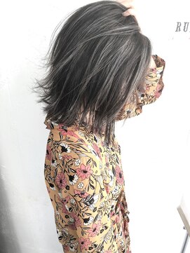 ルモア(RUMOR) Rumor×「外国人3Dハイライトカラー」アッシュグレージュ