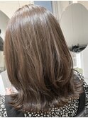 <宮本>ナチュラルハイライトベージュ×くびれボブ