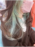 ミントグリーン×デザインカラーで爽やかスタイル