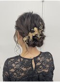 結婚式ゆるふわ大人アップスタイル