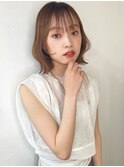【山田】くびれマッシュウルフミルクティーベージュボブ