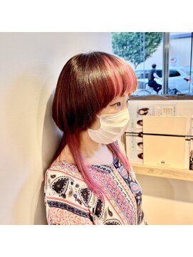 ブレス ヘアー リーベ(Bless HAIR Liebe) 20代30代大人かわいい個性的インナカラーピンク